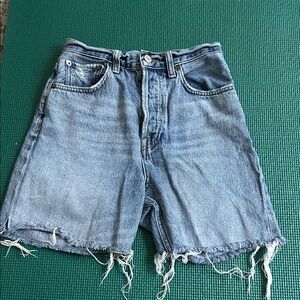 Agolde button fly Jean shorts